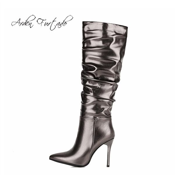 boots arden furtado 2021 fashion winter pointed toe gold siilver women's stilettos heels pleated big size 42 43, Black
boots arden furtado 2021 fashion winter pointed toe gold siilver women's stilettos heels pleated big size 42 43, Black