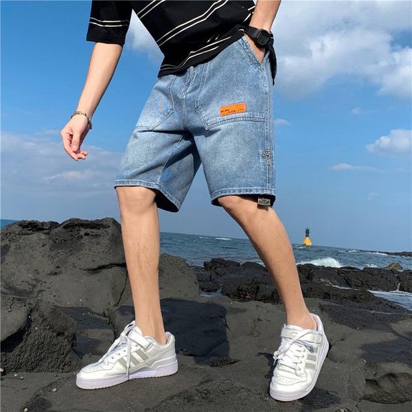 men's jeans denim shorts summer trendy fifth pants casual fashion brand student retro overalls, Blue
men's jeans denim shorts summer trendy fifth pants casual fashion brand student retro overalls, Blue