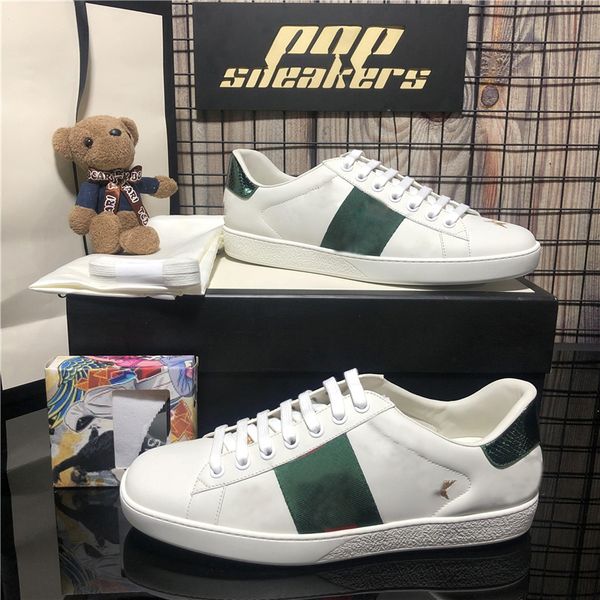 pairs mens womens retro casual genuine leather shoes bee embroidery classic trainers pytho lover sneakers with box
pairs mens womens retro casual genuine leather shoes bee embroidery classic trainers pytho lover sneakers with box