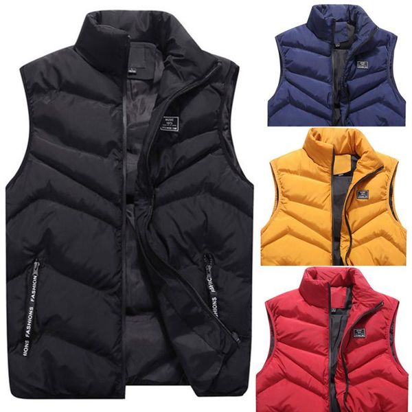 men's vests men autumn winter warm fashion stand collar pure colors sleeveless zipper cotton waistcoat vest jacket outwear down coat#35, Black;white
men's vests men autumn winter warm fashion stand collar pure colors sleeveless zipper cotton waistcoat vest jacket outwear down coat#35, Black;white