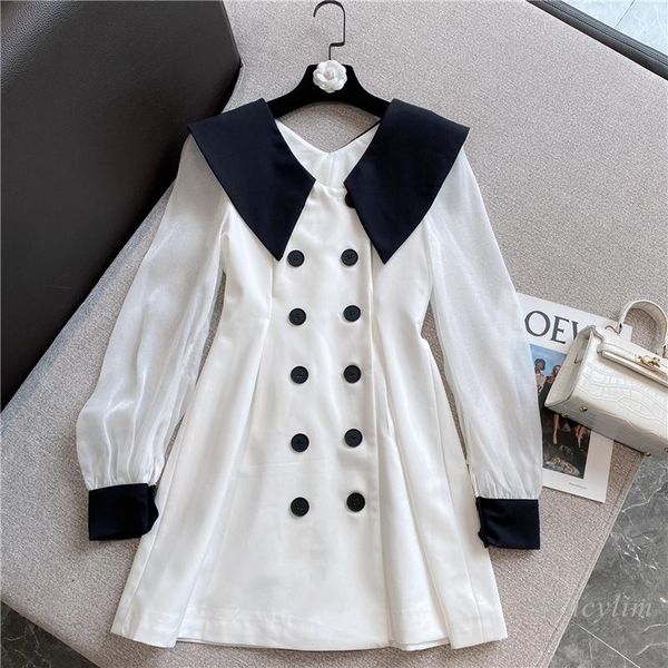 casual dresses long sleeve womens 2021 autumn contrast color v neck double breasted mini dress girls ladies outfits white black, Black;gray
casual dresses long sleeve womens 2021 autumn contrast color v neck double breasted mini dress girls ladies outfits white black, Black;gray
