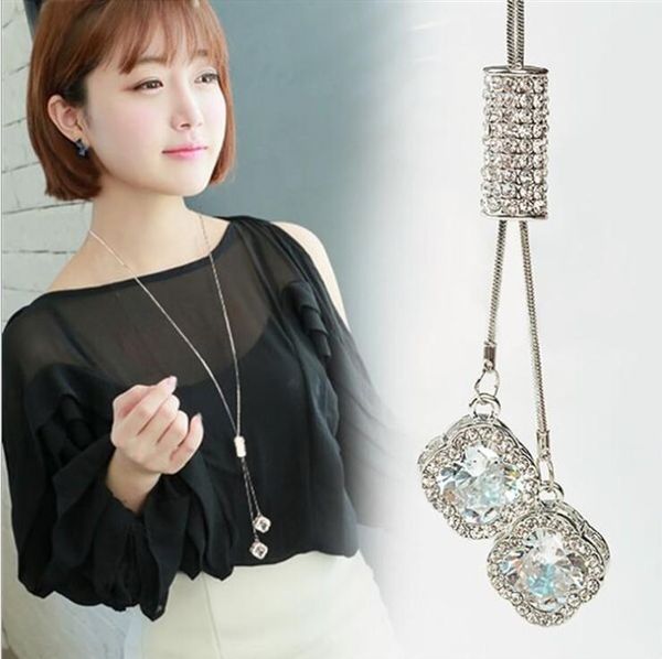 pendant necklaces fashion winter sweater chain necklace fine jewelry crystals from swarovskis female clothes hanging, Silver
pendant necklaces fashion winter sweater chain necklace fine jewelry crystals from swarovskis female clothes hanging, Silver