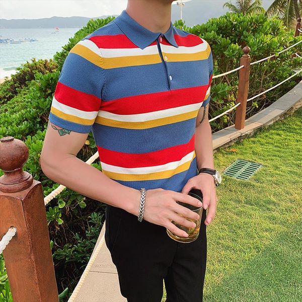 fashion summer short sleeve men polos knitted shirt clothing british style slim fit casual striped homme streetwear 3xl, White;black
fashion summer short sleeve men polos knitted shirt clothing british style slim fit casual striped homme streetwear 3xl, White;black