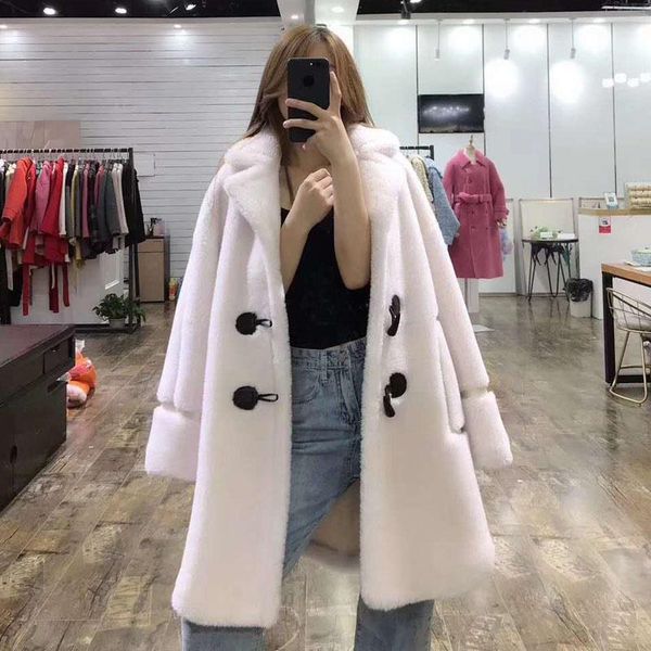 women's fur & faux womens and blouses parka real sheep coat long style women plus size geniune wool coats horn button abrigo mujer, Black
women's fur & faux womens and blouses parka real sheep coat long style women plus size geniune wool coats horn button abrigo mujer, Black