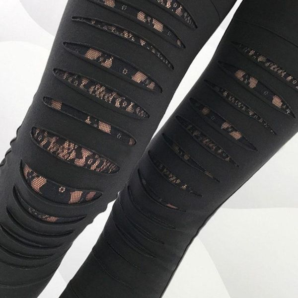 women's leggings women fashion style lace torn ripped hole ankle length trousers summer pants black xxl plus size
women's leggings women fashion style lace torn ripped hole ankle length trousers summer pants black xxl plus size