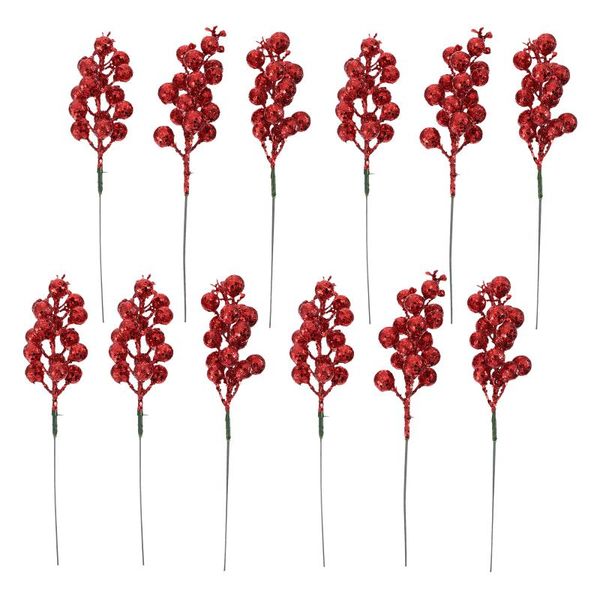 decorative flowers & wreaths 12pcs christmas artificial berries bouquets xmas wreath picks diy garland parts
decorative flowers & wreaths 12pcs christmas artificial berries bouquets xmas wreath picks diy garland parts
