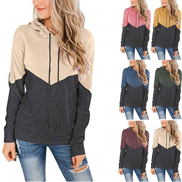 women's hoodies & sweatshirts sweatshirt fashion casual color block hooded long sleeve loose pullover autumn winter ladies blouse coat, Black
women's hoodies & sweatshirts sweatshirt fashion casual color block hooded long sleeve loose pullover autumn winter ladies blouse coat, Black