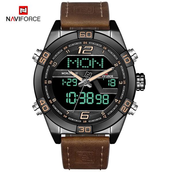 wristwatches brand naviforce men's luxury watches dual time luminous leather waterproof alarm business sport man quartz clock wrist wat, Slivery;brown
wristwatches brand naviforce men's luxury watches dual time luminous leather waterproof alarm business sport man quartz clock wrist wat, Slivery;brown