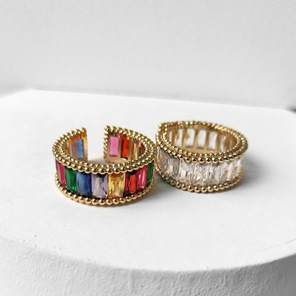 wedding rings luxury colorful square zircon crystal engagement open for women girlfriend birthday gift classic trendy summer jewelry, Slivery;golden
wedding rings luxury colorful square zircon crystal engagement open for women girlfriend birthday gift classic trendy summer jewelry, Slivery;golden