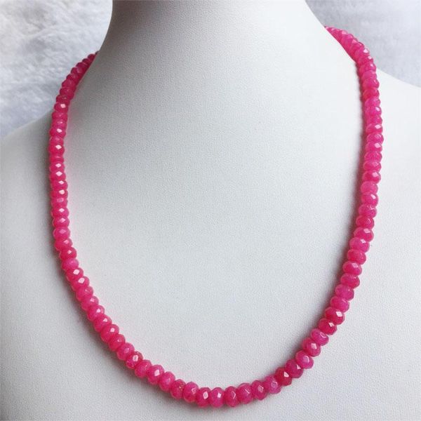chains 4*6mm faceted rose red ruby necklace cut vintage natural stone jewelry noble elegant exquisite beaded chain choker collier, Silver
chains 4*6mm faceted rose red ruby necklace cut vintage natural stone jewelry noble elegant exquisite beaded chain choker collier, Silver