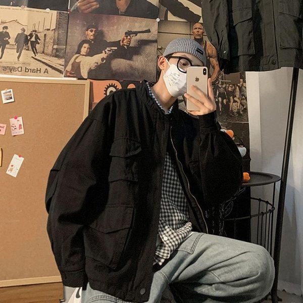 men's jackets retro multi-pocket spring autumn 2021 fashion casual denim jacket male korean loose brand tooling handsome functional top, Black;brown
men's jackets retro multi-pocket spring autumn 2021 fashion casual denim jacket male korean loose brand tooling handsome functional top, Black;brown