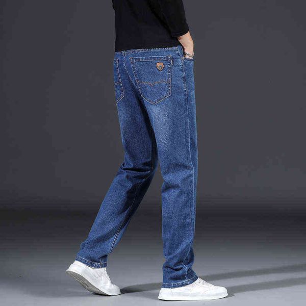 men's jeans autumn slim straight tube light busins jeans cotton elastic large friendly men's pants winter style, Blue
men's jeans autumn slim straight tube light busins jeans cotton elastic large friendly men's pants winter style, Blue