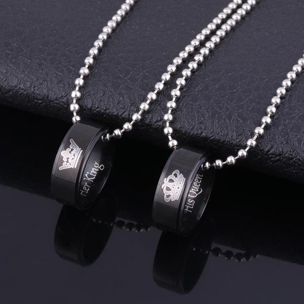 pendant necklaces a pair letter his queen her king crown necklace lover forever round pendants couple wedding valentine's day jewelry, Silver
pendant necklaces a pair letter his queen her king crown necklace lover forever round pendants couple wedding valentine's day jewelry, Silver