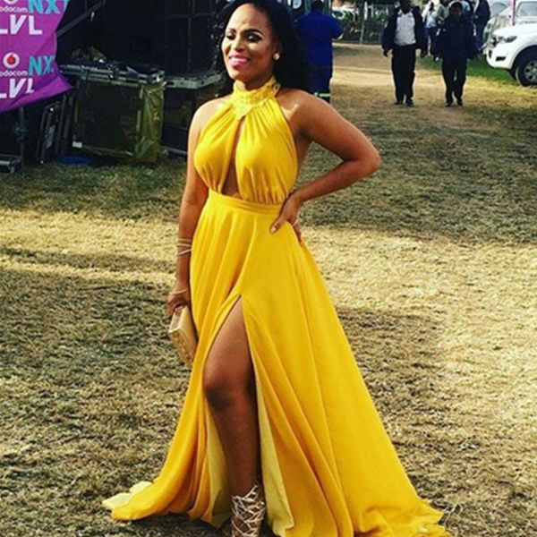 bright yellow chiffon long prom dresses halter keyhole split cocktail party dresses evening gowns formal gown party wear, Black
bright yellow chiffon long prom dresses halter keyhole split cocktail party dresses evening gowns formal gown party wear, Black