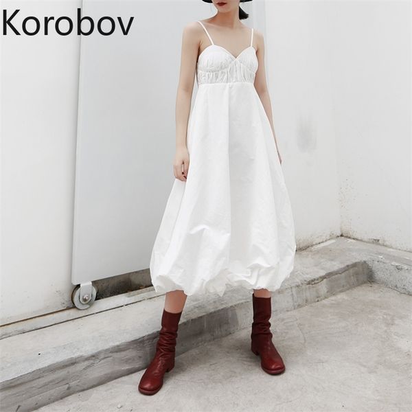 korobov women spaghetti strap sleeveless dress streetwear v neck high waist white dresses summer a-line vestidos mujer 210430, Black;gray
korobov women spaghetti strap sleeveless dress streetwear v neck high waist white dresses summer a-line vestidos mujer 210430, Black;gray