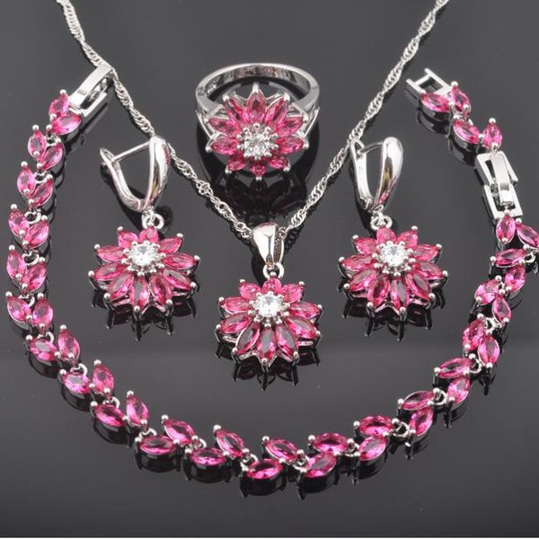 earrings & necklace 2021 flower rose red zirconia silver color women birthday gift jewelry sets bracelet pendant ring qs0435
earrings & necklace 2021 flower rose red zirconia silver color women birthday gift jewelry sets bracelet pendant ring qs0435