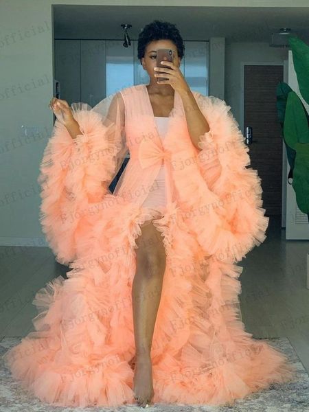 coral tulle maternity dresses with strapless long sheer robes custom made layered extra puffy gowns robe casual, Black;gray
coral tulle maternity dresses with strapless long sheer robes custom made layered extra puffy gowns robe casual, Black;gray