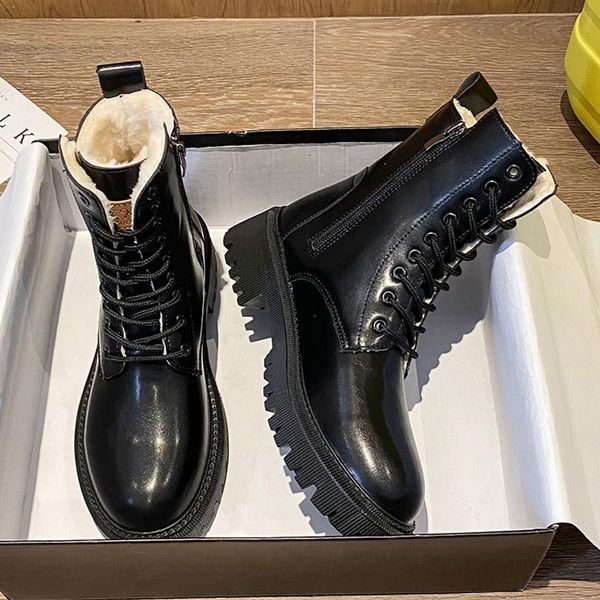 woman real leather ankle boots fashion shoes short winter warm platform heel footwear casual, Black
woman real leather ankle boots fashion shoes short winter warm platform heel footwear casual, Black