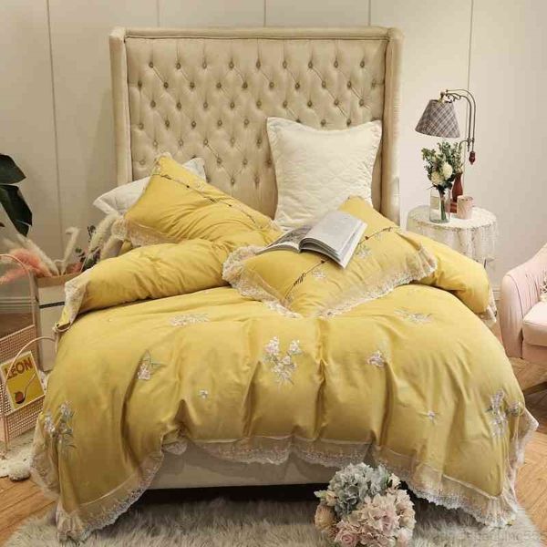 100% egyptian cotton yellow red 4 pieces lace edge duvet cover with zipper king size bed sheet bedding set pillow shams
100% egyptian cotton yellow red 4 pieces lace edge duvet cover with zipper king size bed sheet bedding set pillow shams