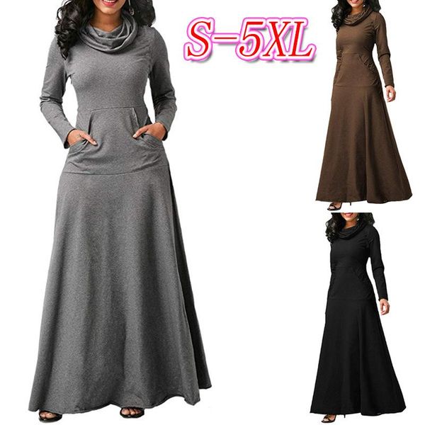 casual dresses autumn large cotton scarf collar long sleeves maxi winter solid color pockets office gray black, Black;gray
casual dresses autumn large cotton scarf collar long sleeves maxi winter solid color pockets office gray black, Black;gray