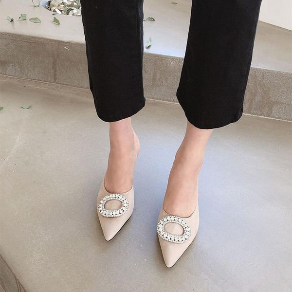 slippers baotou semi-slippers women's summer 2021 outside wear fine-heeled spiked water drill square-buckled high-heeled sandals, Black
slippers baotou semi-slippers women's summer 2021 outside wear fine-heeled spiked water drill square-buckled high-heeled sandals, Black