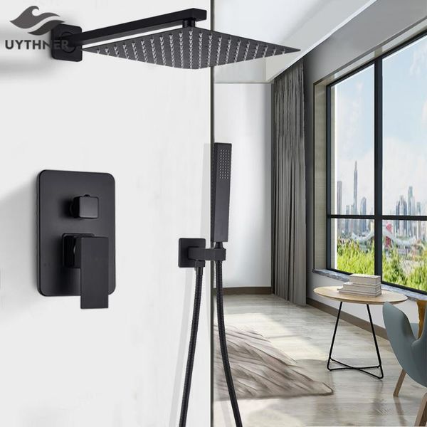 matte black shower faucet wall mounted 8/10/12/16 inch rainfall head bathroom tap with handshower set mixer sets
matte black shower faucet wall mounted 8/10/12/16 inch rainfall head bathroom tap with handshower set mixer sets