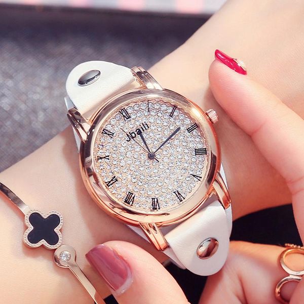 wristwatches luxury rose gold women diamond watches fashion woman crystal watch casual simple ladies women's leather clock montre femme, Slivery;brown
wristwatches luxury rose gold women diamond watches fashion woman crystal watch casual simple ladies women's leather clock montre femme, Slivery;brown