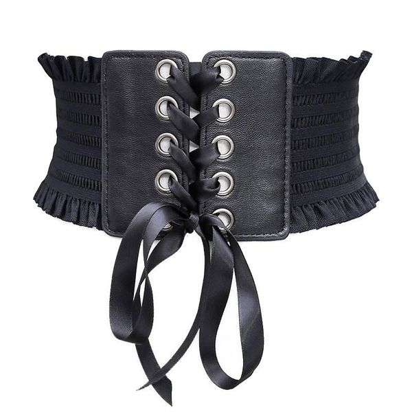 belts fhyu women ladies soft pu leather wrap around tie waistband lace up eyelet cotton corset belt cinch waist wide dress girdle, Black;brown
belts fhyu women ladies soft pu leather wrap around tie waistband lace up eyelet cotton corset belt cinch waist wide dress girdle, Black;brown