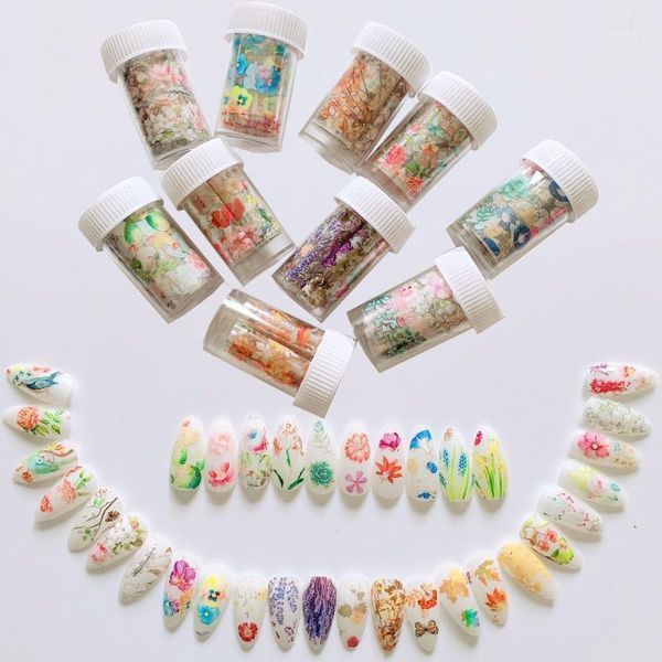1bottle nail art foil transfer sticker spring and summer flower designs 4cm*1m in plastic bottle1, Black 
1bottle nail art foil transfer sticker spring and summer flower designs 4cm*1m in plastic bottle1, Black