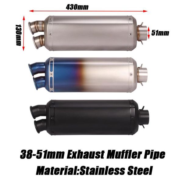 exhaust vent tubes removable db killer stainless system for 38-51mm motorcycle tail refit double exit muffler pipe
exhaust vent tubes removable db killer stainless system for 38-51mm motorcycle tail refit double exit muffler pipe