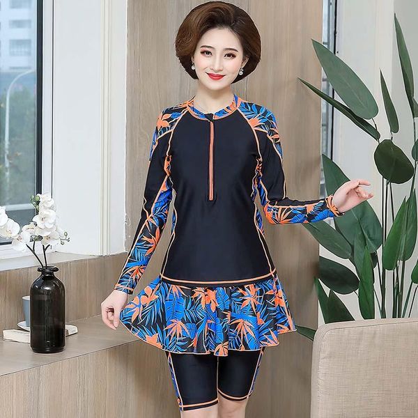 one-piece suits sport plus size swimsuit tankini long sleeve rash guard with knee length skirt pants swimwear women two pieces bathing s
one-piece suits sport plus size swimsuit tankini long sleeve rash guard with knee length skirt pants swimwear women two pieces bathing s