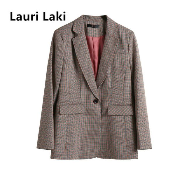 lauri laki plaid blazer jacket women elegant lattice coat autumn winter 2021 vintage formal suit work wear outerwear women's suits & bl, White;black
lauri laki plaid blazer jacket women elegant lattice coat autumn winter 2021 vintage formal suit work wear outerwear women's suits & bl, White;black