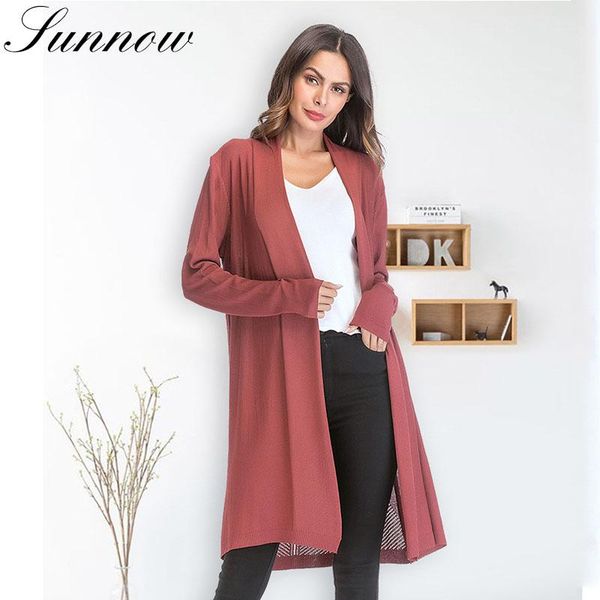 women's sweaters sunnow 2021 spring thin knitted coat women hollow out long sleeve cardigan shawl soft sweater female solid fashion coa, White;black
women's sweaters sunnow 2021 spring thin knitted coat women hollow out long sleeve cardigan shawl soft sweater female solid fashion coa, White;black