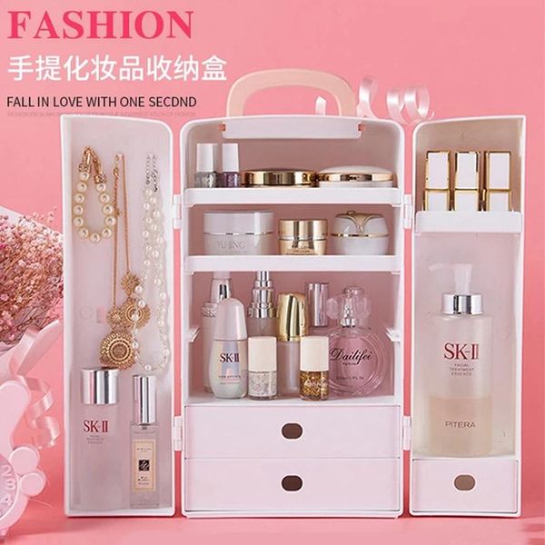 double door makeup organizer case large capacity waterproof and dustproof bathroom cosmetic box deskbeauty storage drawer boxes & bins
double door makeup organizer case large capacity waterproof and dustproof bathroom cosmetic box deskbeauty storage drawer boxes & bins