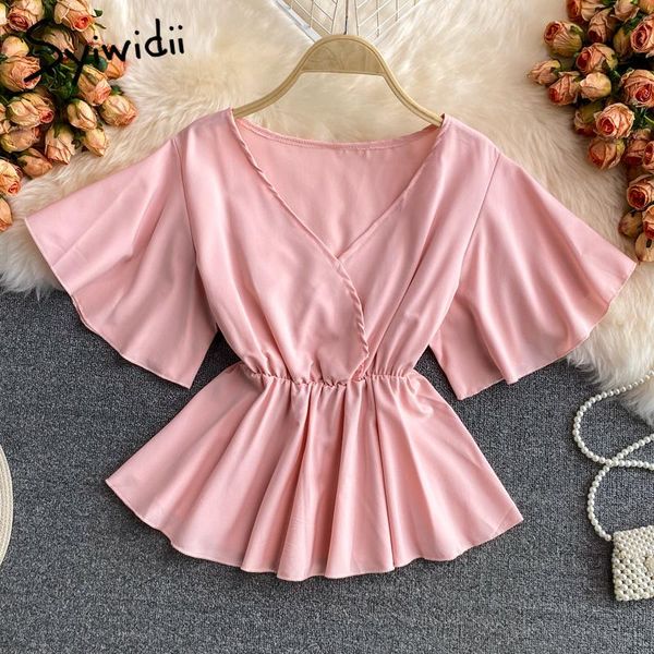 women's blouses & shirts syiwidii women summer 2021 korean fashion short flare sleeve v neck chiffon ruffles shirt with belt pink white
women's blouses & shirts syiwidii women summer 2021 korean fashion short flare sleeve v neck chiffon ruffles shirt with belt pink white