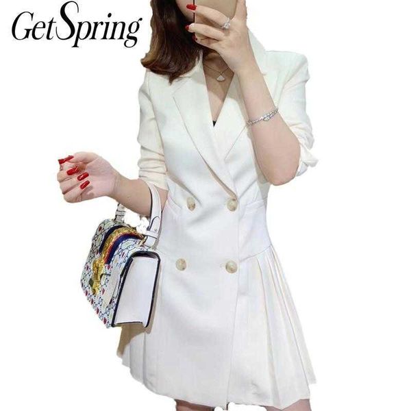 getspring women dress black white vintage blazer dresses plus size short autumn winter fashion 210601, Black;gray
getspring women dress black white vintage blazer dresses plus size short autumn winter fashion 210601, Black;gray