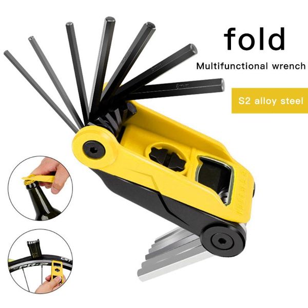 tools bike repair wrench pocket tool multi-tool portable alloy steel folding hexagonal spanner bottle opener cycling
tools bike repair wrench pocket tool multi-tool portable alloy steel folding hexagonal spanner bottle opener cycling