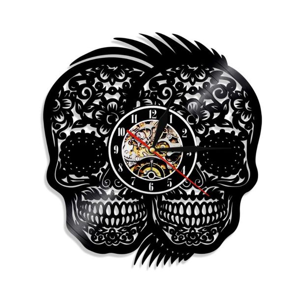 horror los muertos day of the dead skulls color changing record wall clock modern design decorative watch time night light clocks
horror los muertos day of the dead skulls color changing record wall clock modern design decorative watch time night light clocks