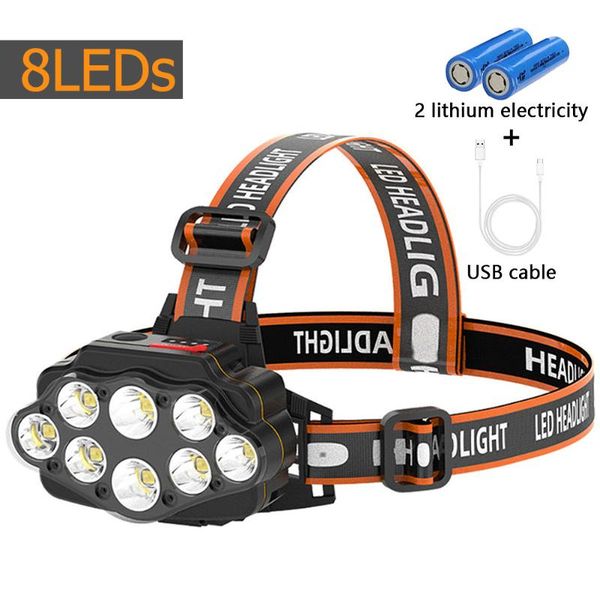 headlamp super bright 8 led bulbs usb rechargeable waterproof outdoor headlight lightweight torch 60000lumens headlamps
headlamp super bright 8 led bulbs usb rechargeable waterproof outdoor headlight lightweight torch 60000lumens headlamps