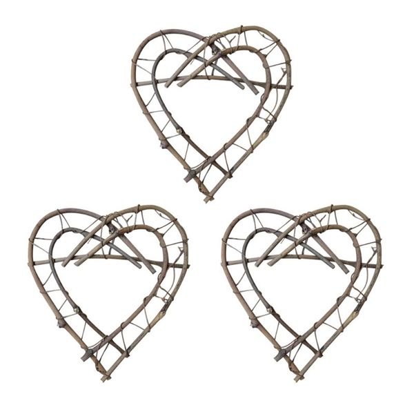 decorative flowers & wreaths 3pcs natural grapevine wreath heart shape rustic diy crafts base for christmas door garland wedding party home 
decorative flowers & wreaths 3pcs natural grapevine wreath heart shape rustic diy crafts base for christmas door garland wedding party home