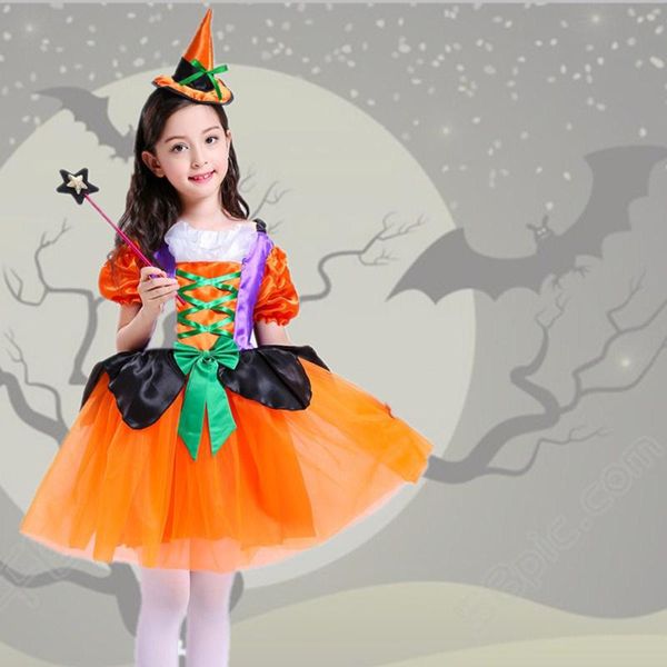 girl's dresses girls witch tutu dress with bow halloween costume carnival cosplay party dress+magic hat+magic stick+candy bag outfit 4p, Red;yellow
girl's dresses girls witch tutu dress with bow halloween costume carnival cosplay party dress+magic hat+magic stick+candy bag outfit 4p, Red;yellow