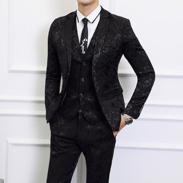 men's suits & blazers high-end black suit men business banquet wedding mens jacket with vest and trousers large size 6xl, White;black
men's suits & blazers high-end black suit men business banquet wedding mens jacket with vest and trousers large size 6xl, White;black