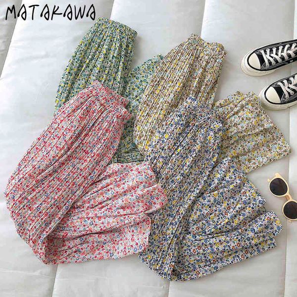 matakawa sweet pleated floral skirt summer korean folds long skirts elastic waist ins woman skirts mujer faldas 210513, Black
matakawa sweet pleated floral skirt summer korean folds long skirts elastic waist ins woman skirts mujer faldas 210513, Black