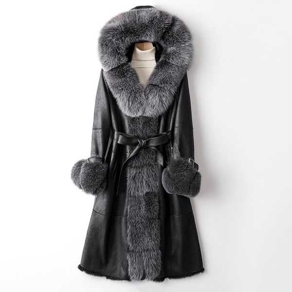 women's fur & faux 2021 autumn and winter angora genuine coat collar long sleeve slim style for women, Black
women's fur & faux 2021 autumn and winter angora genuine coat collar long sleeve slim style for women, Black