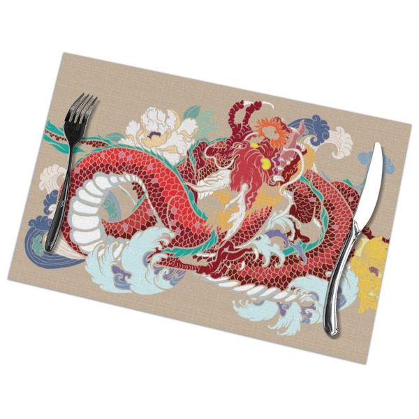 mats & pads set of 6 colorful dragon and plum flower tattoo placemats for dining table place mat in kitchen accessories cup wine
mats & pads set of 6 colorful dragon and plum flower tattoo placemats for dining table place mat in kitchen accessories cup wine