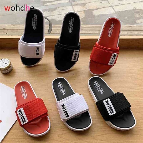 wohdhe casual sports slippers slip on lovers slides thick bottom summer sandals beach flip flops 210310, Black
wohdhe casual sports slippers slip on lovers slides thick bottom summer sandals beach flip flops 210310, Black