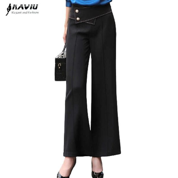 high-end pant loose black professional office ladies casual temperament wide leg 210604, Black;white
high-end pant loose black professional office ladies casual temperament wide leg 210604, Black;white