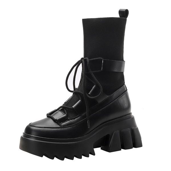 boots women's stretch 2021 patchwork platform casual shoes autumn round head sock q10-72, Black
boots women's stretch 2021 patchwork platform casual shoes autumn round head sock q10-72, Black