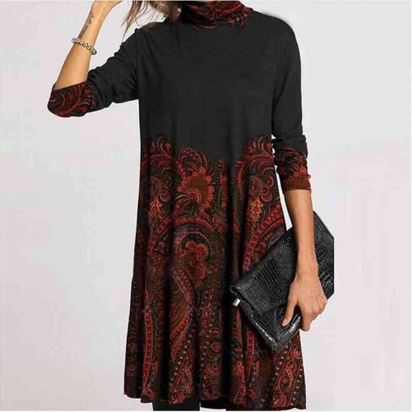 winter turtleneck warm vintage print womens sweater dress women autumn elegant long sleeves patchwork dresses female casual loose, White;black
winter turtleneck warm vintage print womens sweater dress women autumn elegant long sleeves patchwork dresses female casual loose, White;black