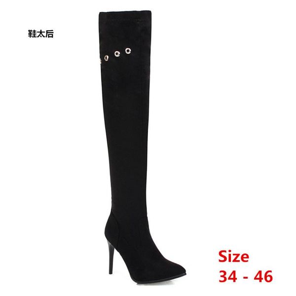 boots high heel women over the knee heels autumn woman shoes winter long small big size 34 - 46, Black
boots high heel women over the knee heels autumn woman shoes winter long small big size 34 - 46, Black
